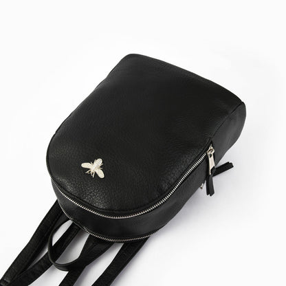 Medium black abeille backpack
