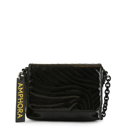 Black araki medium crossbody wallet