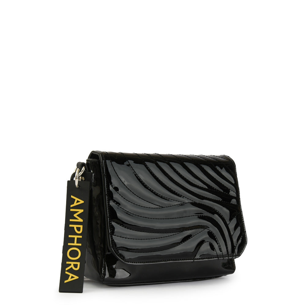 Black araki medium crossbody wallet