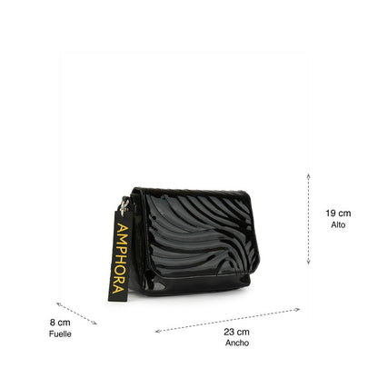 Black araki medium crossbody wallet