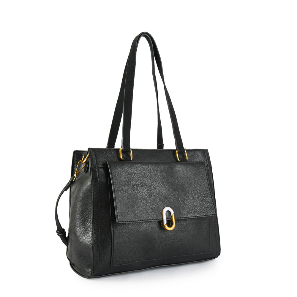 Wallet Two Handles Three divisions Medium Adelaide Black