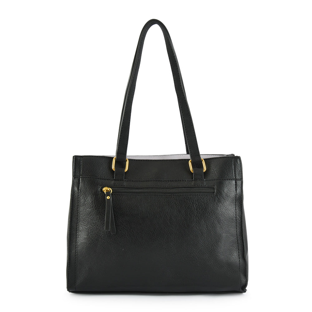 Wallet Two Handles Three divisions Medium Adelaide Black