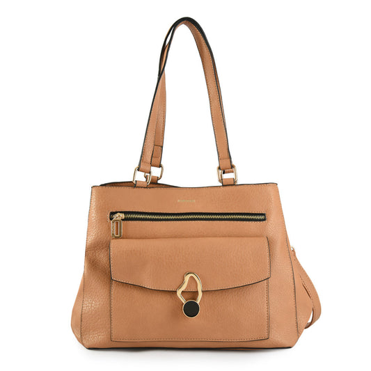 Wallet Two Handles Three divisions Medium Alice Dark Beige