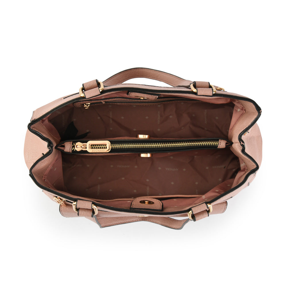 Wallet Two Handles Three divisions Medium Alice Old Pink