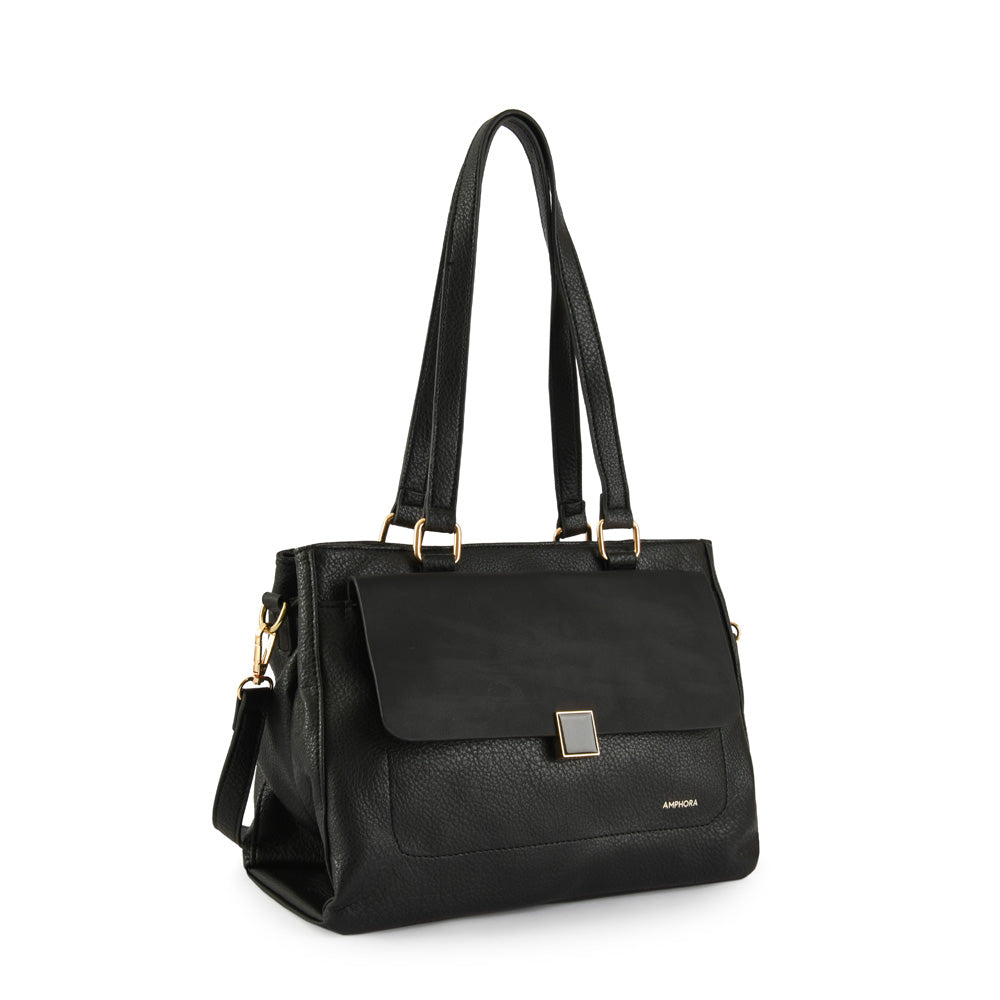 Wallet Two Handles Three divisions Medium Mackay Black