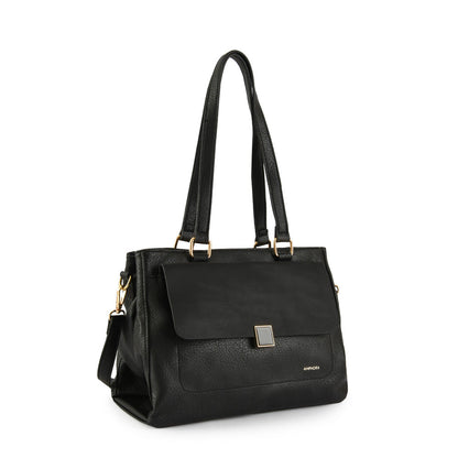 Wallet Two Handles Three divisions Medium Mackay Black