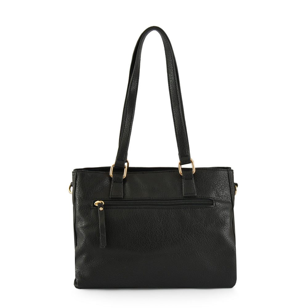 Wallet Two Handles Three divisions Medium Mackay Black