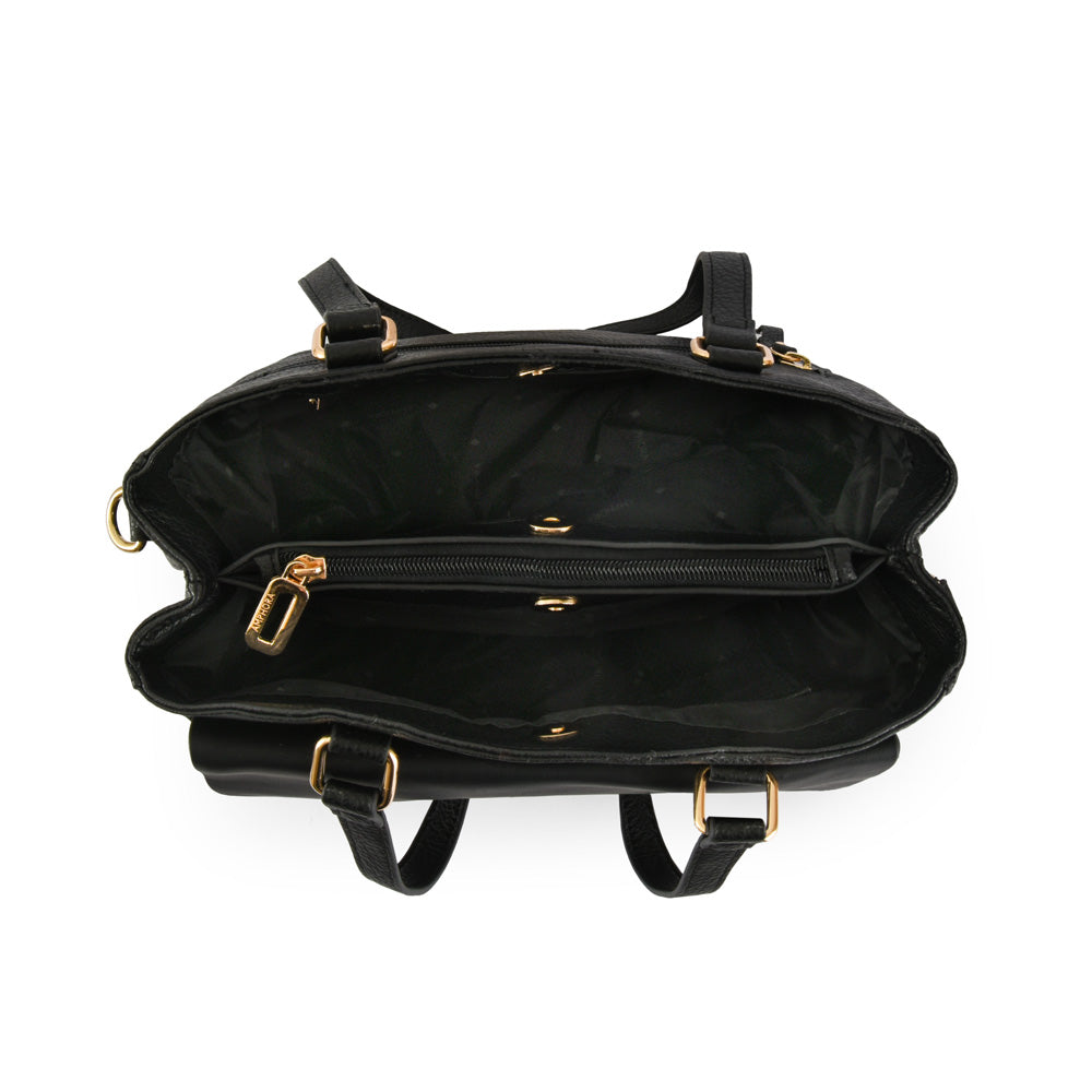 Wallet Two Handles Three divisions Medium Mackay Black