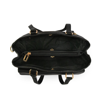 Wallet Two Handles Three divisions Medium Mackay Black