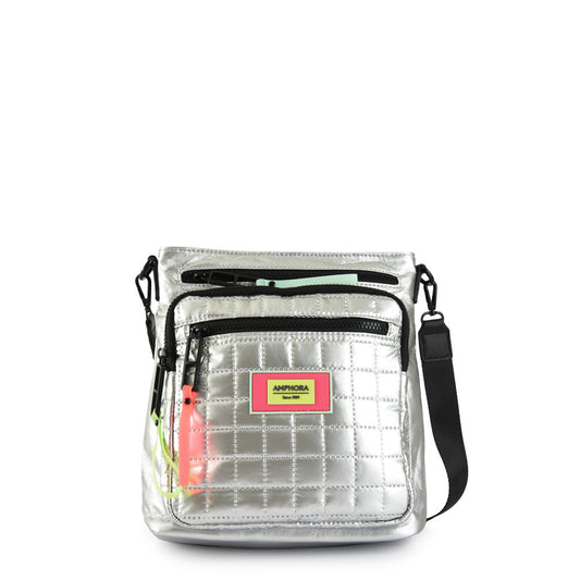 Volendam Large Crossbody Wallet Silver