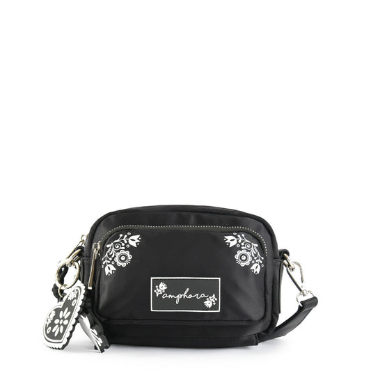 Small Agnes Black Crossbody Wallet
