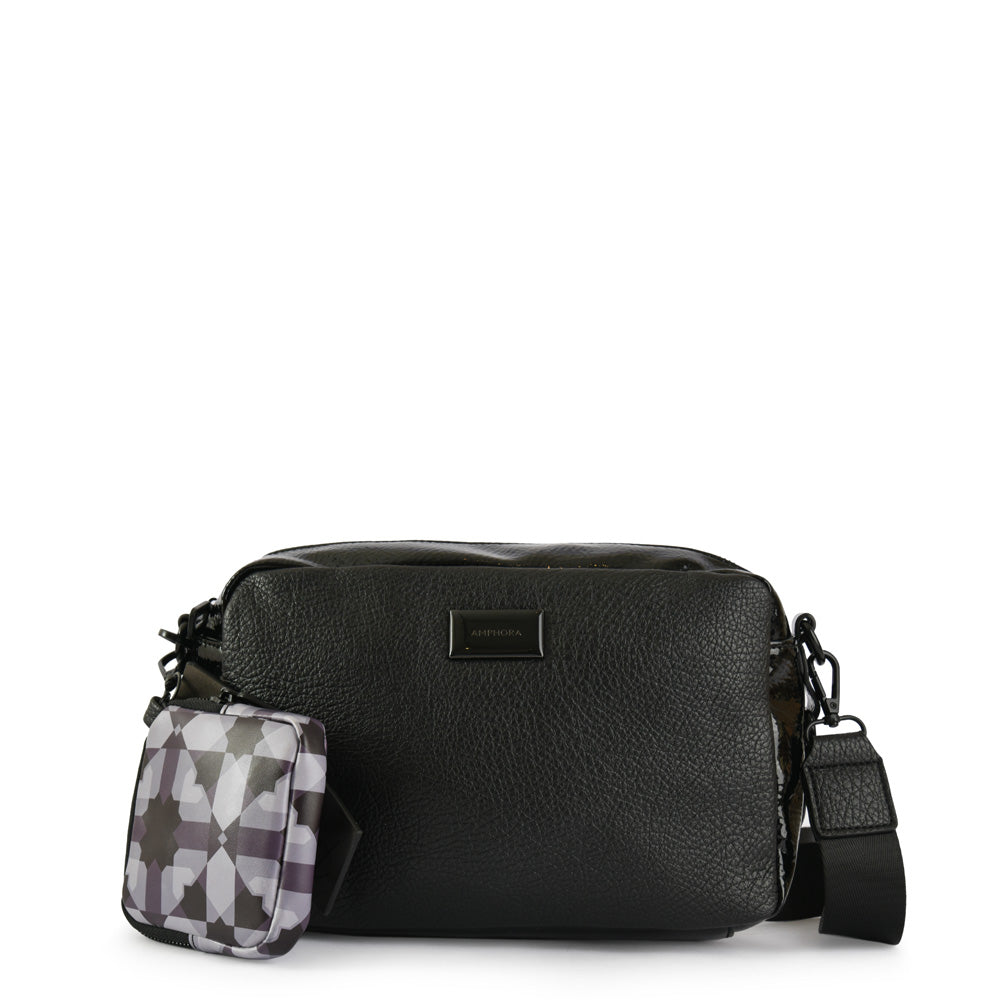 Small Portugal Crossbody Wallet Black