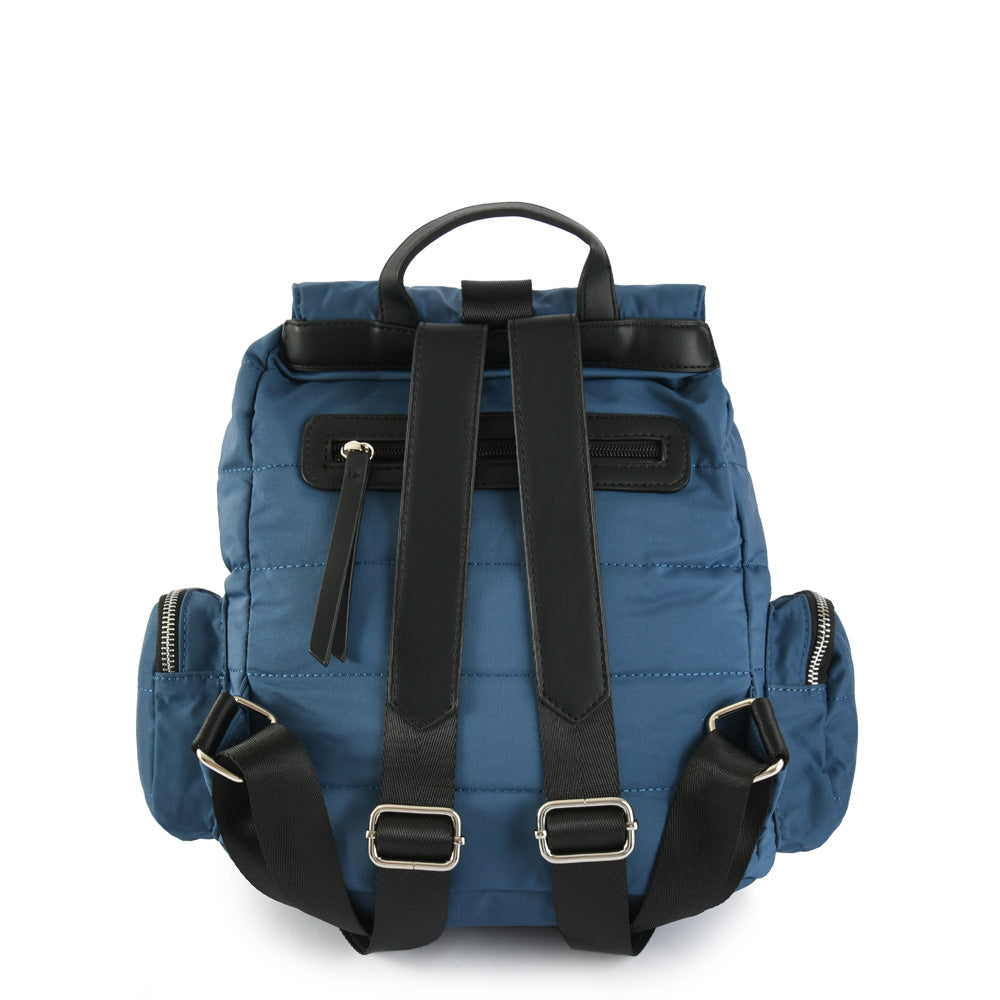 Abel blue medium lid backpack