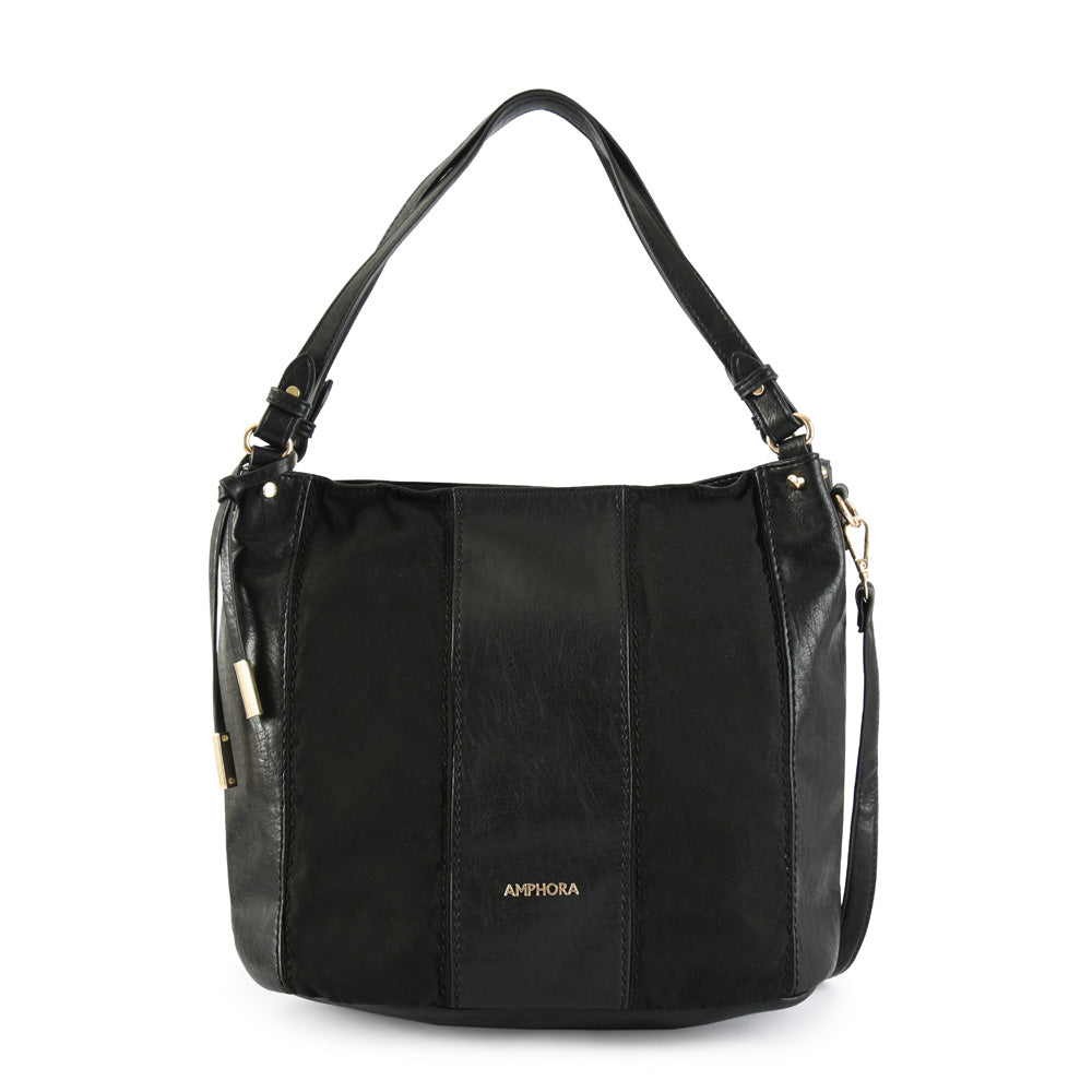 Medium Liza Black Two Handle Wallet