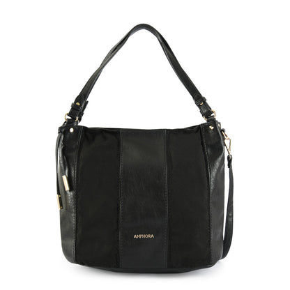 Medium Liza Black Two Handle Wallet