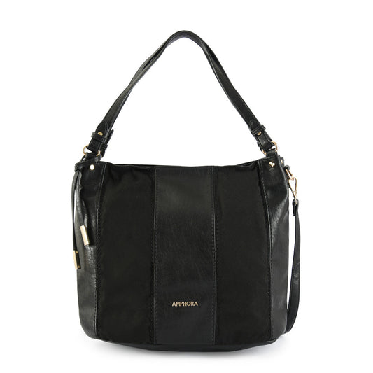 Medium Liza Black Two Handle Wallet