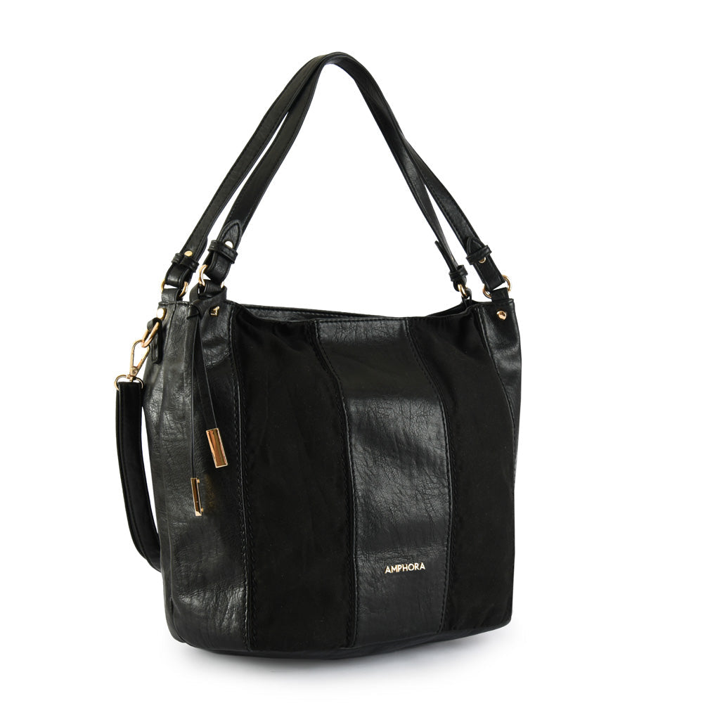 Medium Liza Black Two Handle Wallet