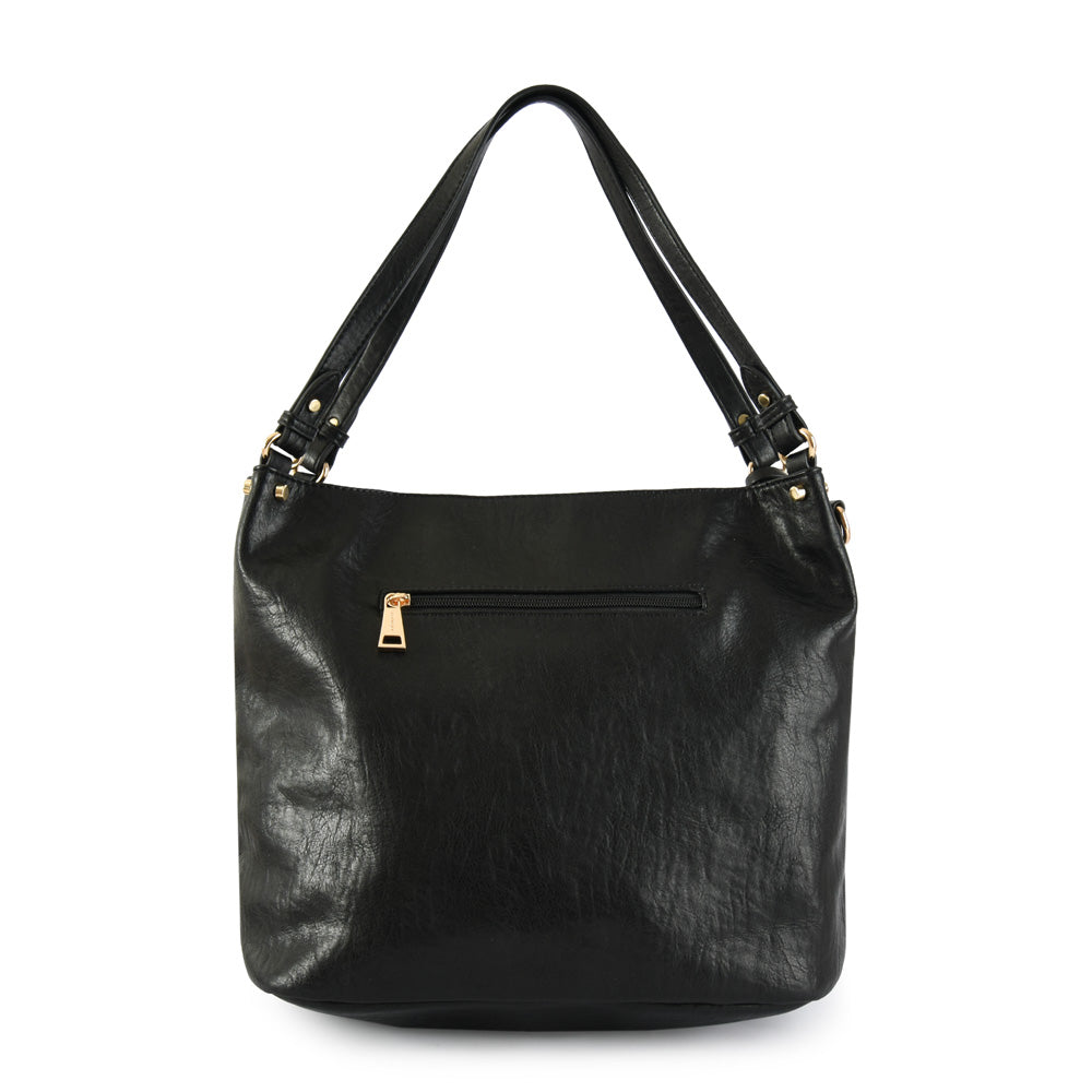 Medium Liza Black Two Handle Wallet