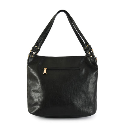 Medium Liza Black Two Handle Wallet