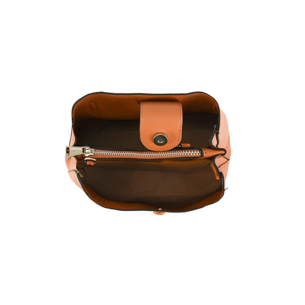 Allena camel small two-handle wallet