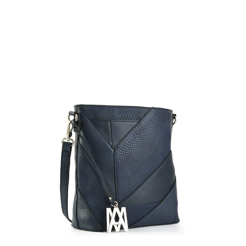 Dark blue cicilia medium crossbody wallet