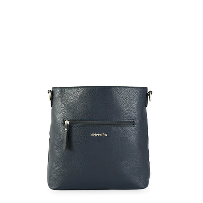 Dark blue cicilia medium crossbody wallet