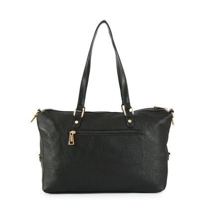 Neryza large black two-handle wallet