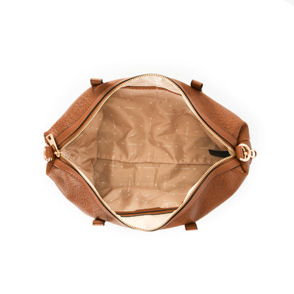Neryza large brown two-handle wallet