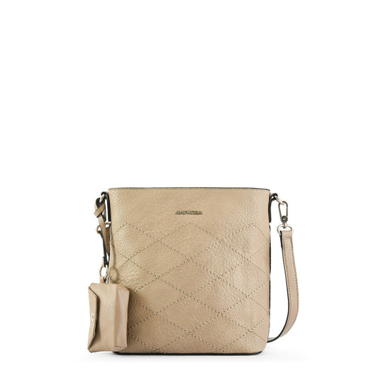 Taupe uranite medium crossbody wallet