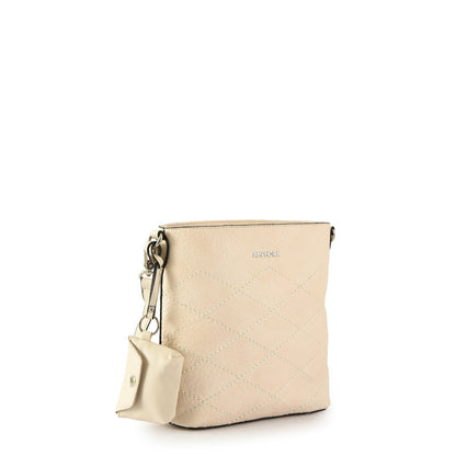 Medium raw white uranite shoulder bag