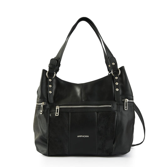 Wallet Two Handles Three divisions large irana black