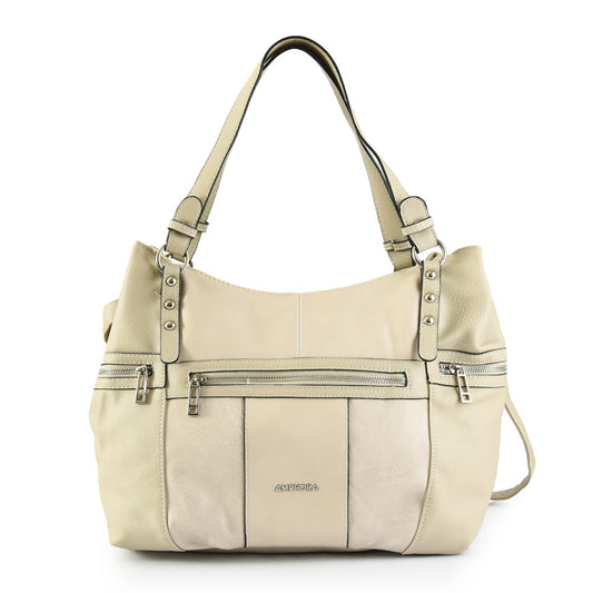Wallet Two Handles Three divisions large irana beige