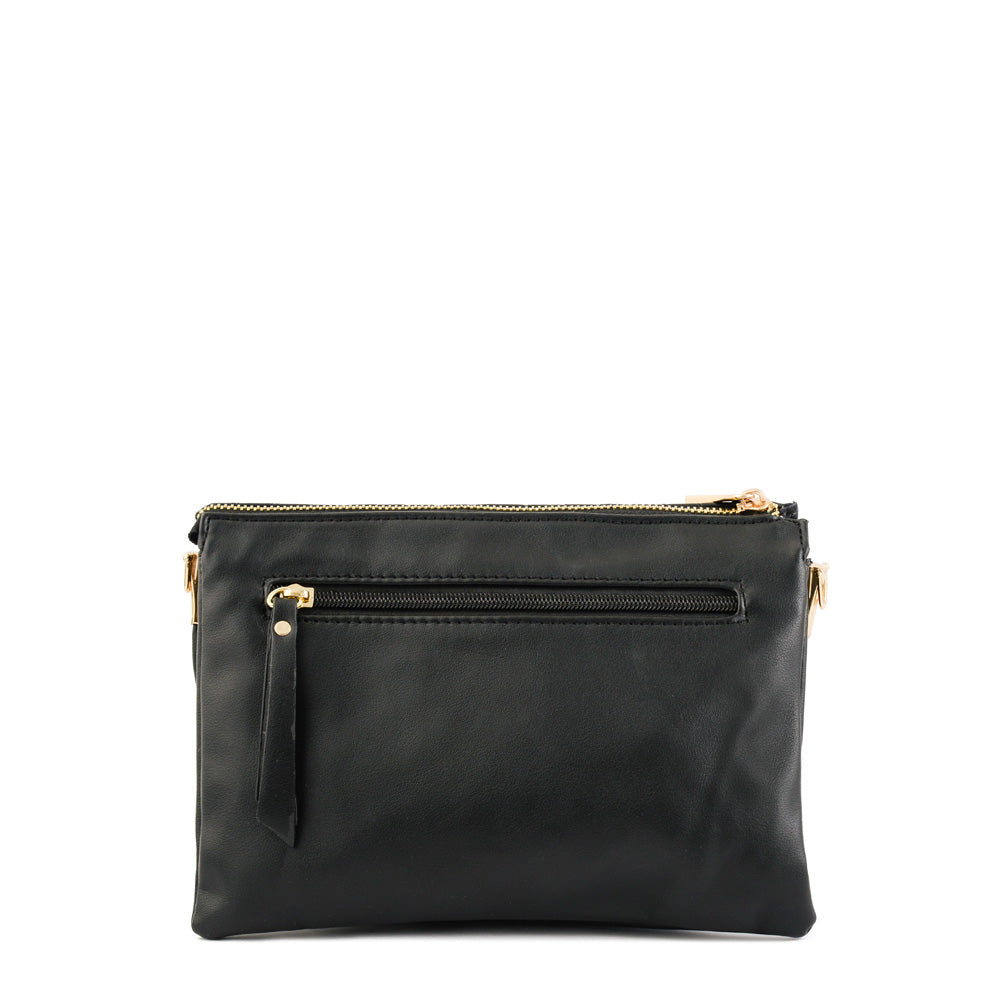 Small black pariz crossbody wallet