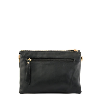 Small black pariz crossbody wallet