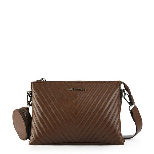 Small shoulder bag in dark brown pariz