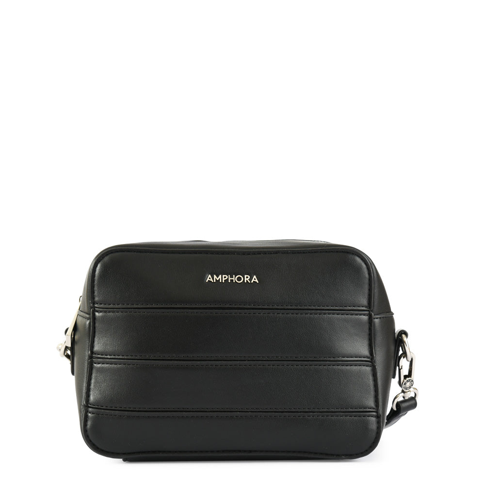 Small black Asia crossbody wallet