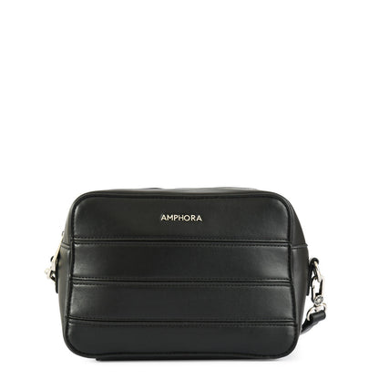 Small black Asia crossbody wallet