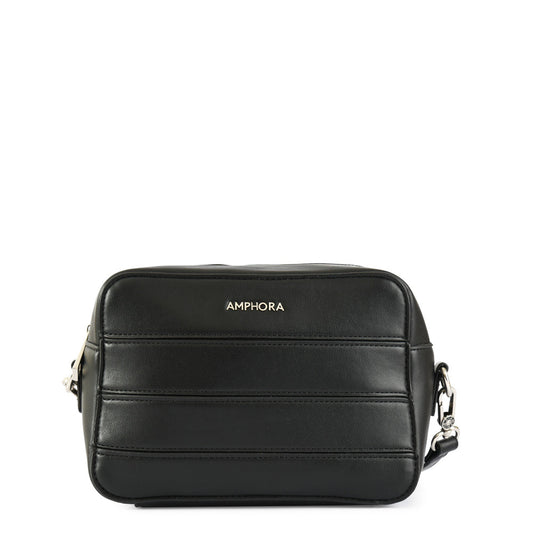 Small black Asia crossbody wallet