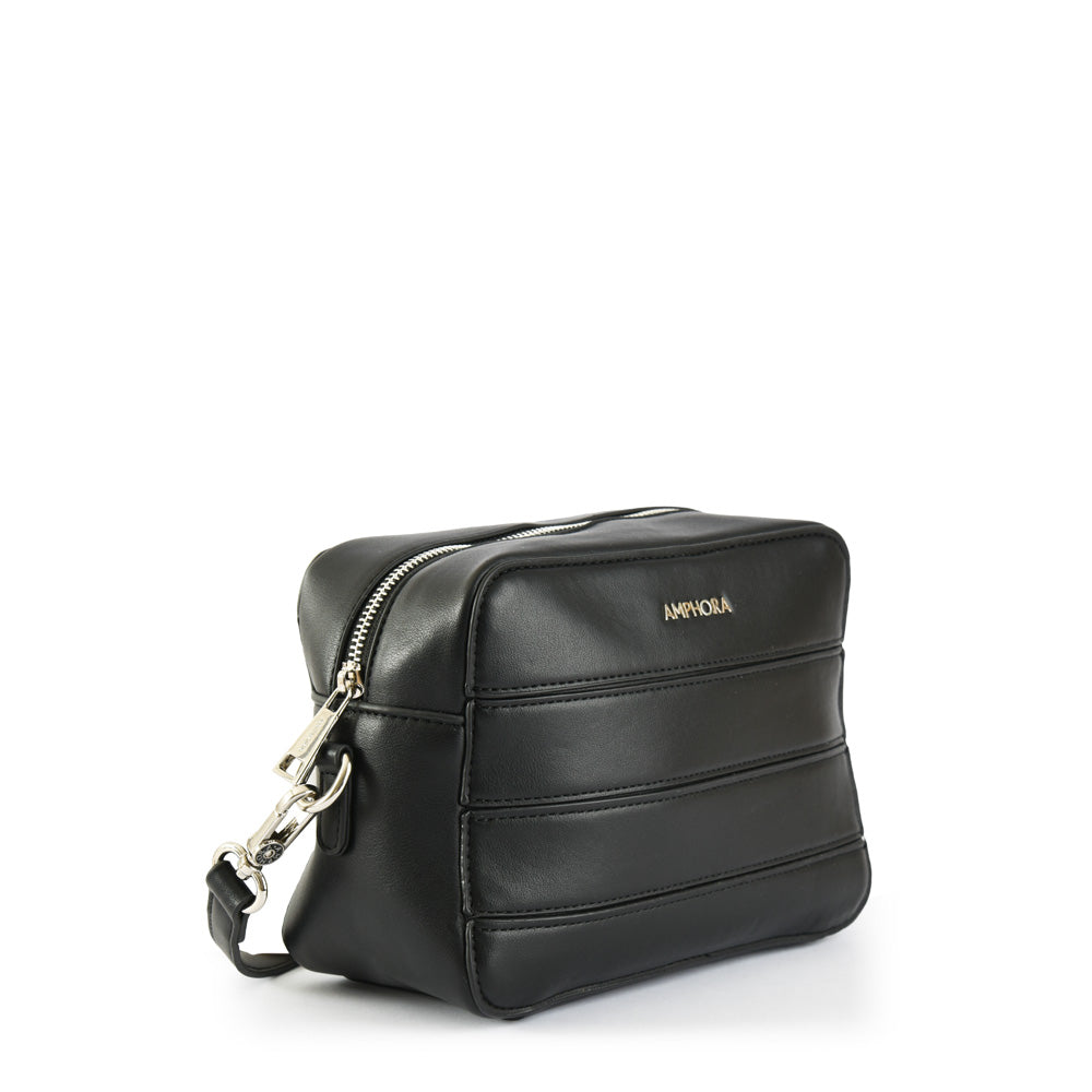 Small black Asia crossbody wallet