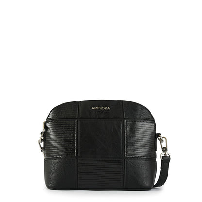 Small black mochi crossbody wallet