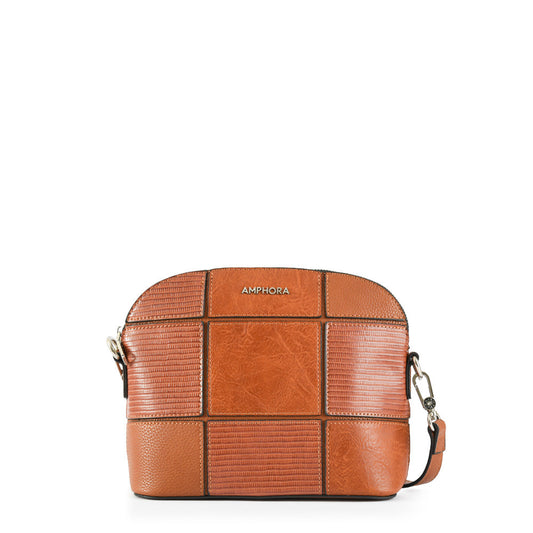 Small brown mochi crossbody bag