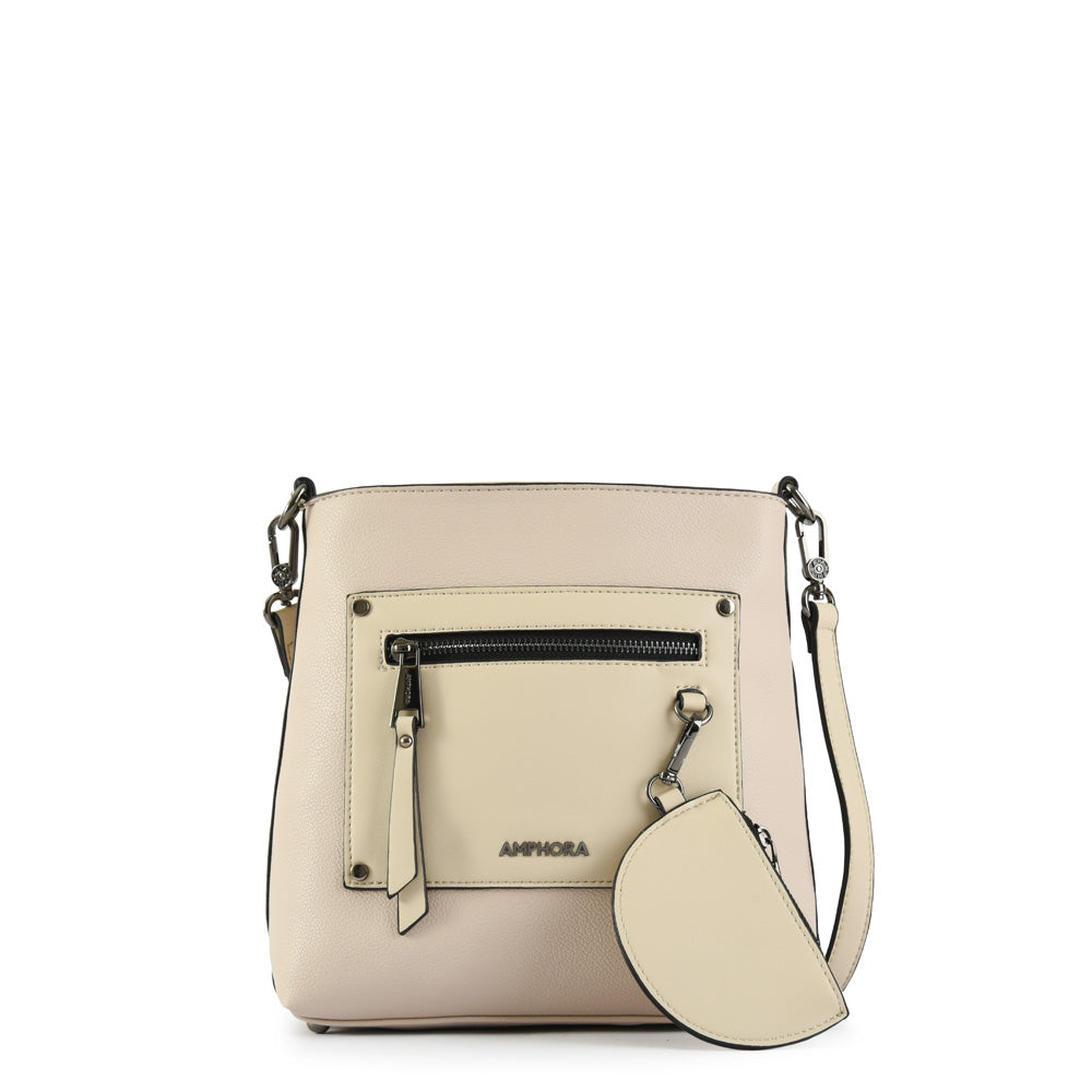 Medium ecru white youri crossbody bag