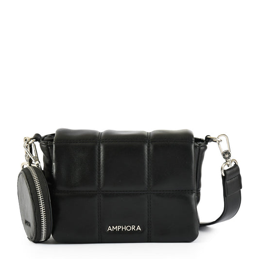 Small black meli crossbody wallet
