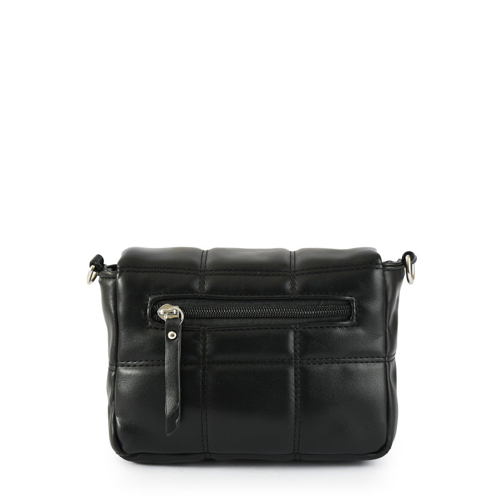 Small black meli crossbody wallet