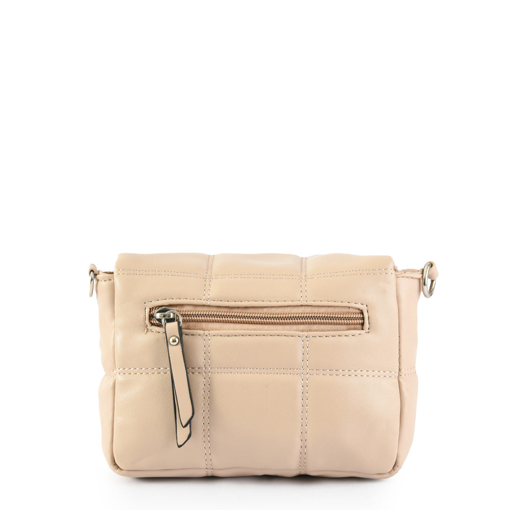Small dark beige meli crossbody wallet
