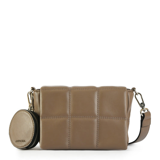 Small shoulder bag meli dark taupe