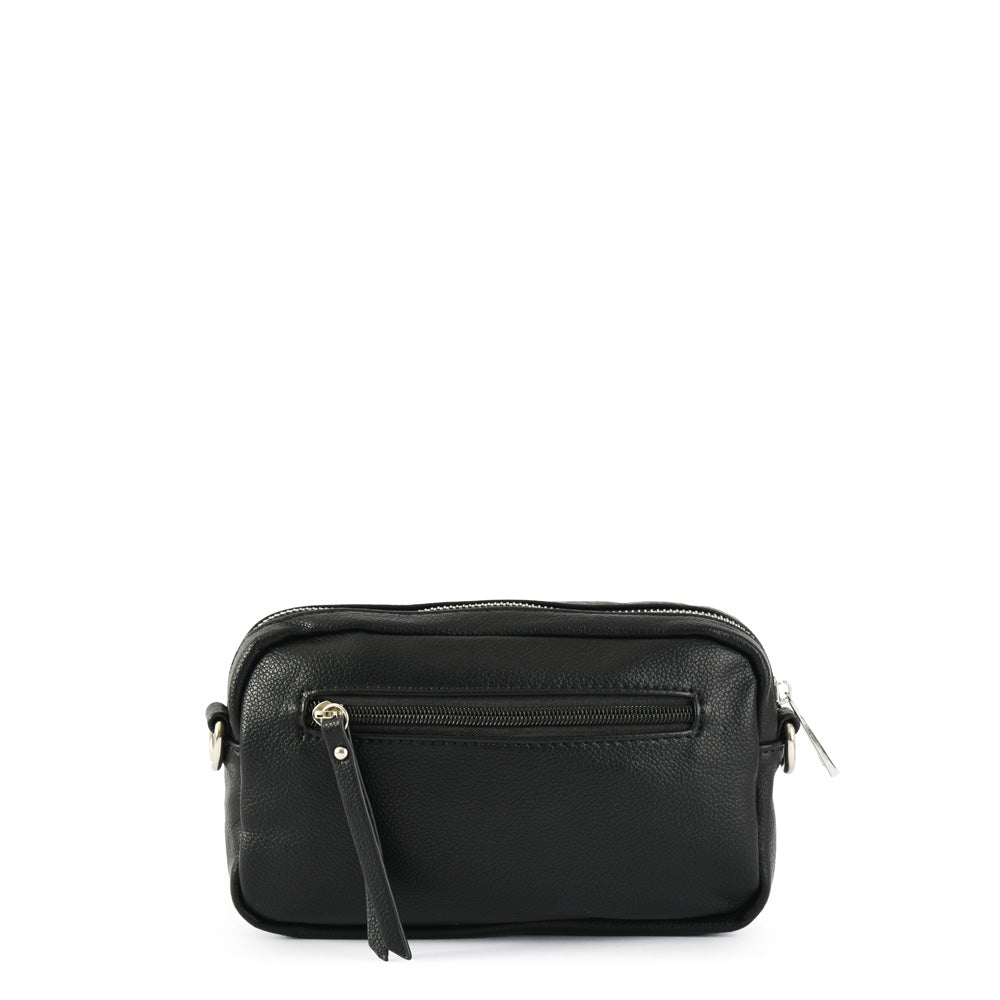 Faruk small black crossbody wallet