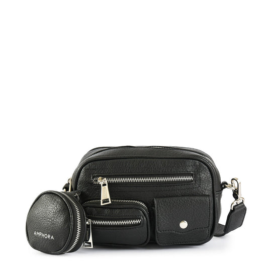 Small black demir crossbody wallet