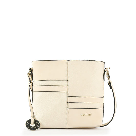 Small ecru white piril shoulder bag