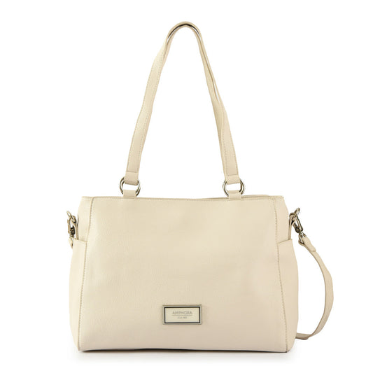 Wallet Two Handles Three divisions medium raw white sable
